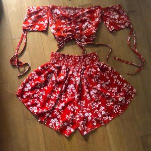 Matching shorts and top set